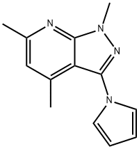 1,4,6-TRIMETHYL-3-(1H-PYRROL-1-YL)-1H-PYRAZOLO[3,4-B]PYRIDINE 结构式