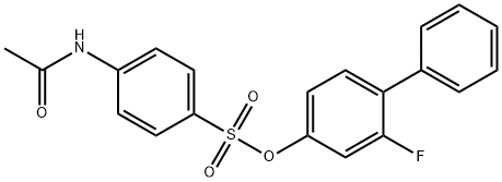 2-FLUORO[1,1'-BIPHENYL]-4-YL 4-(ACETYLAMINO)BENZENESULFONATE 结构式