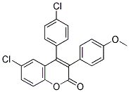 6-CHLORO-4(4'-CHLOROPHENYL)-3(4'-METHOXYPHENYL)COUMARIN 结构式