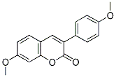 7-Methoxy-3(4'-methoxyphenyl)coumarin 结构式