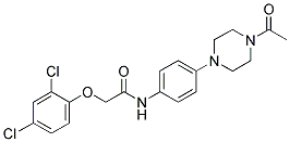 N-(4-(4-ACETYLPIPERAZIN-1-YL)PHENYL)-2-(2,4-DICHLOROPHENOXY)ACETAMIDE 结构式