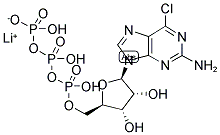 2-AMINO-6-CHLOROPURINERIBOSIDE-5'-TRIPHOSPHATE LITHIUM SALT 结构式