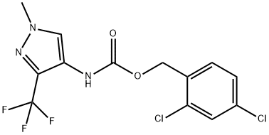 2,4-二氯苄基(1-甲基-3-(三氟甲基)-1H-吡唑-4-基)氨基甲酸酯 结构式