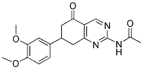 N-[7-(3,4-DIMETHOXYPHENYL)-5-OXO-5,6,7,8-TETRAHYDROQUINAZOLIN-2-YL]ACETAMIDE 结构式