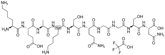 H-LYS-GLU-ALA-LYS-SER-GLN-GLY-GLY-SER-ASN-OH TRIFLUOROACETATE SALT 结构式