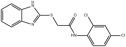 2-(1H-BENZIMIDAZOL-2-YLTHIO)-N-(2,4-DICHLOROPHENYL)ACETAMIDE 结构式