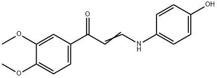 1-(3,4-DIMETHOXYPHENYL)-3-(4-HYDROXYANILINO)-2-PROPEN-1-ONE 结构式