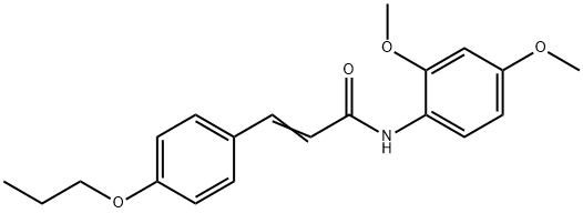 N-(2,4-DIMETHOXYPHENYL)-3-(4-PROPOXYPHENYL)ACRYLAMIDE 结构式