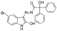 (E)-1-((5-BROMO-2-HYDROXY-1H-INDOL-3-YL)DIAZENYL)-2-HYDROXY-2,2-DIPHENYLETHANONE 结构式