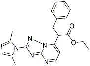 ETHYL 2-[2-(2,5-DIMETHYL-1H-PYRROL-1-YL)[1,2,4]TRIAZOLO[1,5-A]PYRIMIDIN-7-YL]-3-PHENYLPROPANOATE 结构式