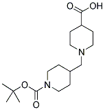 N-(TERT-BUTOXYCARBONYL)PIPERIDIN-4-YLMETHYLPIPERIDINE-4-CARBOXYLIC ACID 结构式