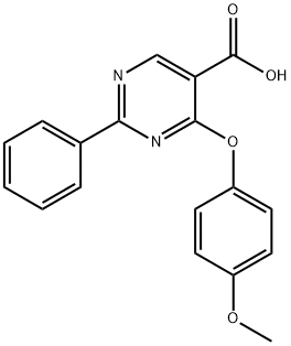 4-(4-METHOXYPHENOXY)-2-PHENYL-5-PYRIMIDINECARBOXYLIC ACID 结构式