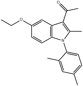 1-[1-(2,4-DIMETHYLPHENYL)-5-ETHOXY-2-METHYL-1H-INDOL-3-YL]ETHANONE 结构式