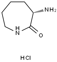 L(-)-ALPHA-AMINO-EPSILON-CAPROLACTAM HYDROCHLORIDE 结构式