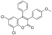 6,8-DICHLORO-3(4'-METHOXYPHENYL)-4-PHENYLCOUMARIN 结构式