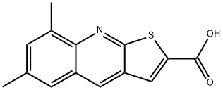 6,8-二甲基噻吩并[2,3-B]喹啉-2-羧酸 结构式