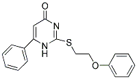 2-[(2-PHENOXYETHYL)THIO]-6-PHENYLPYRIMIDIN-4(1H)-ONE 结构式