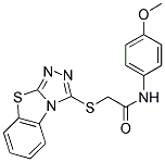 N-(4-METHOXYPHENYL)-2-([1,2,4]TRIAZOLO[3,4-B][1,3]BENZOTHIAZOL-3-YLTHIO)ACETAMIDE 结构式