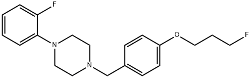1-(2-Fluorophenyl)-4-[4-(3-fluoropropoxy)benzyl]piperazine 结构式