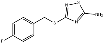 3-(4-氟-苄基硫基)-[1,2,4]噻二唑-5-基胺 结构式