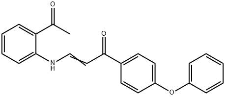 (E)-3-(2-ACETYLANILINO)-1-(4-PHENOXYPHENYL)-2-PROPEN-1-ONE 结构式