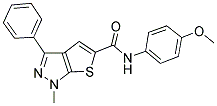 N-(4-METHOXYPHENYL)-1-METHYL-3-PHENYL-1H-THIENO[2,3-C]PYRAZOLE-5-CARBOXAMIDE 结构式