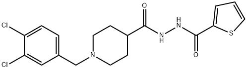 N'-([1-(3,4-DICHLOROBENZYL)-4-PIPERIDINYL]CARBONYL)-2-THIOPHENECARBOHYDRAZIDE 结构式