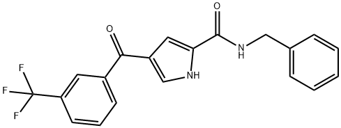 N-BENZYL-4-[3-(TRIFLUOROMETHYL)BENZOYL]-1H-PYRROLE-2-CARBOXAMIDE 结构式