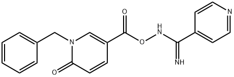 N'-([(1-BENZYL-6-OXO-1,6-DIHYDRO-3-PYRIDINYL)CARBONYL]OXY)-4-PYRIDINECARBOXIMIDAMIDE 结构式
