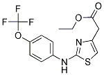 ETHYL 2-(4-((4-(TRIFLUOROMETHOXY)PHENYL)AMINO)-3,5-THIAZOLYL)ACETATE 结构式