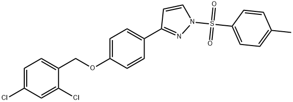 2,4-DICHLOROBENZYL 4-(1-[(4-METHYLPHENYL)SULFONYL]-1H-PYRAZOL-3-YL)PHENYL ETHER 结构式