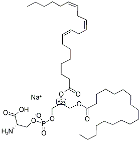 1-STEAROYL-2-ARACHIDONOYL-SN-GLYCERO-3-[PHOSPHO-L-SERINE](SODIUM SALT) 结构式