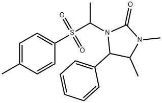 1,5-DIMETHYL-3-(1-[(4-METHYLPHENYL)SULFONYL]ETHYL)-4-PHENYLTETRAHYDRO-2H-IMIDAZOL-2-ONE 结构式