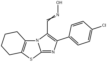 2-(4-CHLOROPHENYL)-5,6,7,8-TETRAHYDROIMIDAZO[2,1-B][1,3]BENZOTHIAZOLE-3-CARBALDEHYDE OXIME 结构式