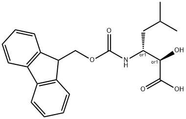 FMOC-(2S,3R)-3-AMINO-2-HYDROXY-5-METHYLHEXANOIC ACID 结构式