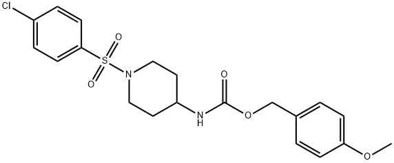 4-METHOXYBENZYL N-(1-[(4-CHLOROPHENYL)SULFONYL]-4-PIPERIDINYL)CARBAMATE 结构式