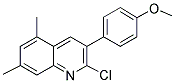 2-CHLORO-5,7-DIMETHOXY-3-(4-METHOXYPHENYL)QUINOLINE 结构式
