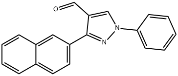 3-(萘-2-基)-1-苯基-1H-吡唑-4-甲醛 结构式