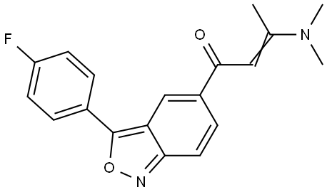 (E)-3-(Dimethylamino)-1-[3-(4-fluorophenyl)-2,1-benzisoxazol-5-yl]-2-buten-1-one 结构式