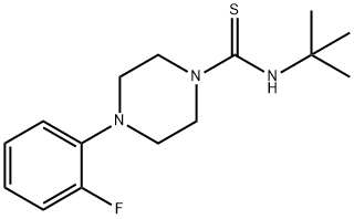 ((TERT-BUTYL)AMINO)(4-(2-FLUOROPHENYL)PIPERAZINYL)METHANE-1-THIONE 结构式
