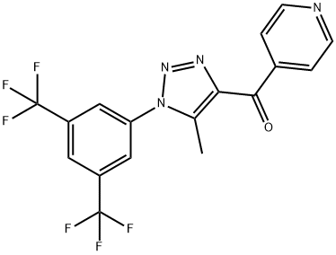(1-[3,5-BIS(TRIFLUOROMETHYL)PHENYL]-5-METHYL-1H-1,2,3-TRIAZOL-4-YL)(4-PYRIDINYL)METHANONE 结构式