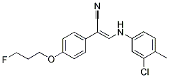 (Z)-3-(3-CHLORO-4-METHYLANILINO)-2-[4-(3-FLUOROPROPOXY)PHENYL]-2-PROPENENITRILE 结构式