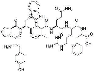 TYR-PRO-TRP-THR-GLN-ARG-PHE 结构式