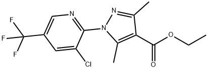 ETHYL 1-[3-CHLORO-5-(TRIFLUOROMETHYL)-2-PYRIDINYL]-3,5-DIMETHYL-1H-PYRAZOLE-4-CARBOXYLATE 结构式