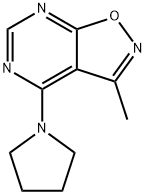 3-METHYL-4-(1-PYRROLIDINYL)ISOXAZOLO[5,4-D]PYRIMIDINE 结构式