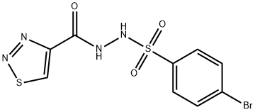 4-BROMO-N'-(1,2,3-THIADIAZOL-4-YLCARBONYL)BENZENESULFONOHYDRAZIDE 结构式