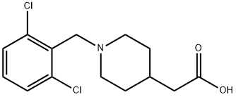 2-[1-(2,6-DICHLOROBENZYL)-4-PIPERIDINYL]ACETIC ACID 结构式