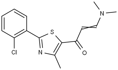 (E)-1-[2-(2-Chlorophenyl)-4-methyl-1,3-thiazol-5-yl]-3-(dimethylamino)-2-propen-1-one 结构式