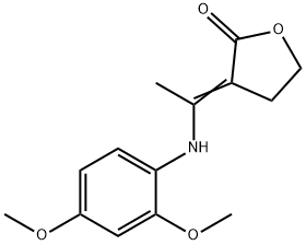 3-[(E)-1-(2,4-DIMETHOXYANILINO)ETHYLIDENE]DIHYDRO-2(3H)-FURANONE 结构式