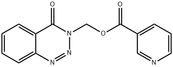 (4-OXO-1,2,3-BENZOTRIAZIN-3(4H)-YL)METHYL NICOTINATE 结构式